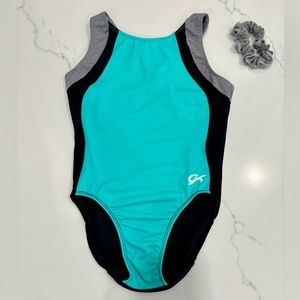 GK elite gymnastics leotard and matching scrunchie